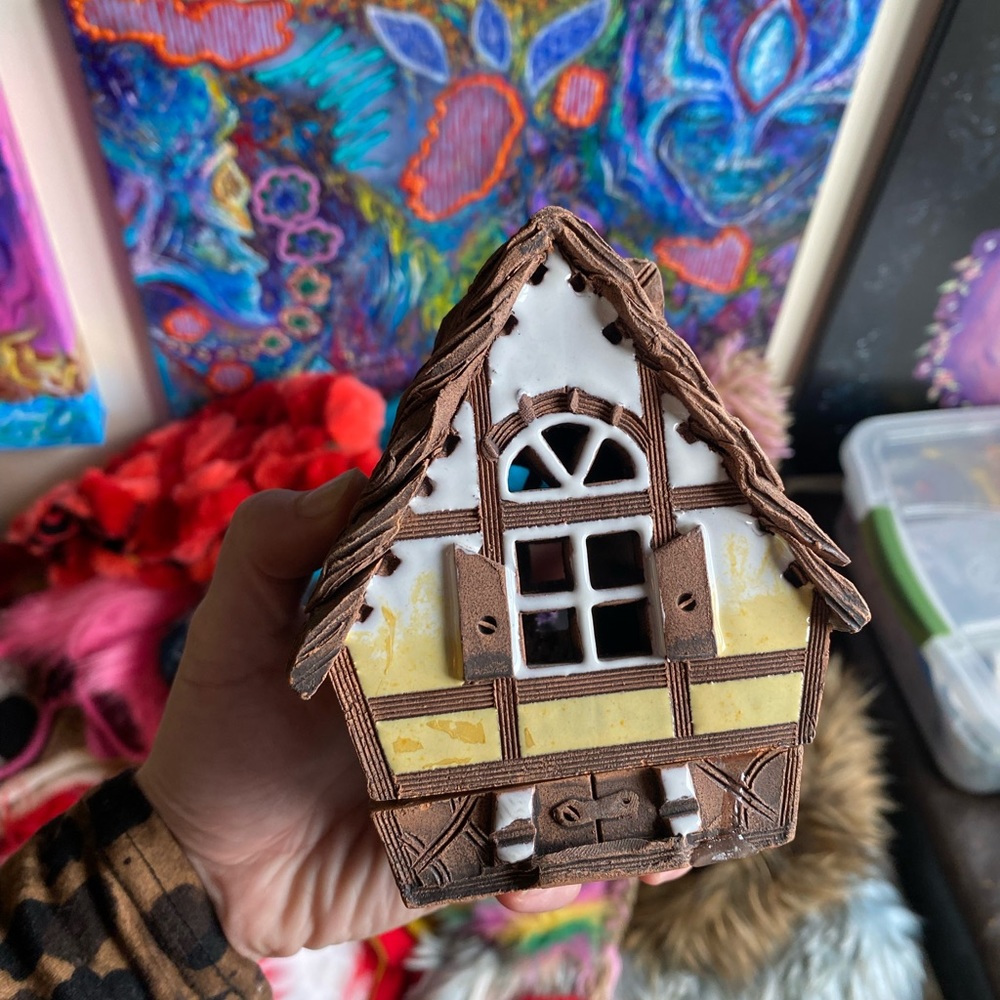 Handmade Pottery Candle House